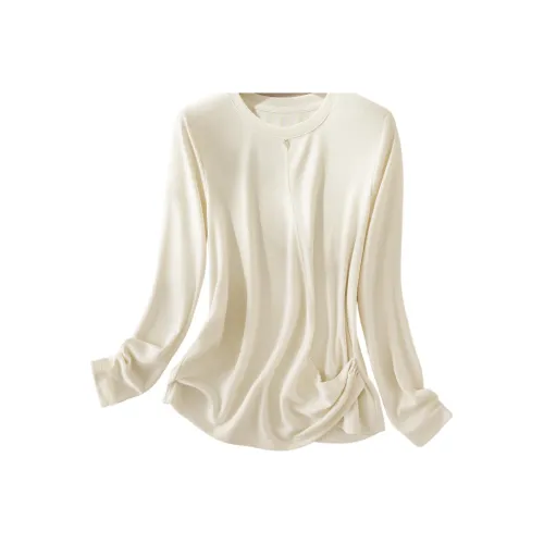 IHIMI Экрю Женские T-рубашки