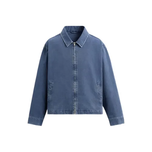 ZARA Blue Men's Denim Jackets ZARA Синий Мужские Джинсовые Куртки