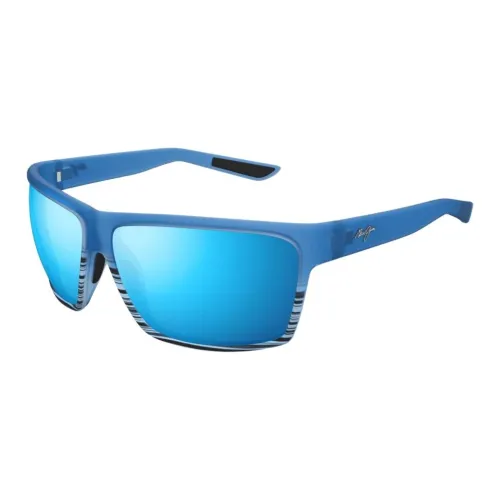 Maui Jim Ацетат Нерегулярная форма Солнцезащитные очки Мужской Синий