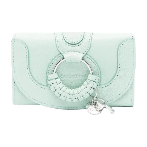 See By Chloe Hana Телячья кожа Кошелек Маленький Женский Синий Зеленый