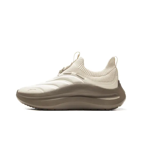 LiNing Амортизация Противоскользящий Устойчивый к износу Легкий Низкий отскок Низкий топ Повседневный Женские Овсяный серый