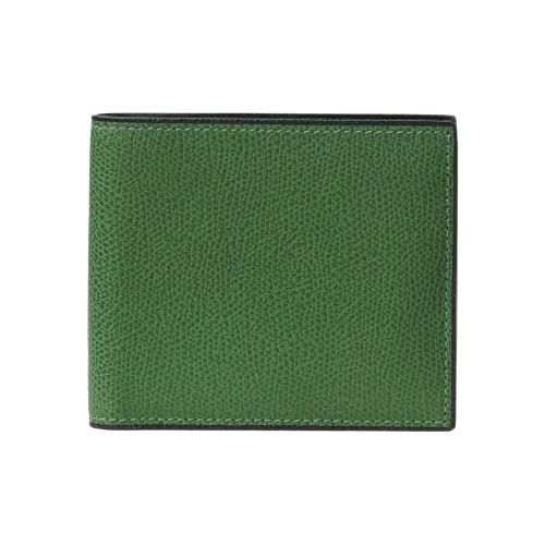 Valextra Телячья кожа Кошелек Маленький Мужской Травяной зеленый
