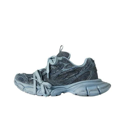 Balenciaga 3XL Низкий Топ Толстая Подошва Кроссовки Женские Синие