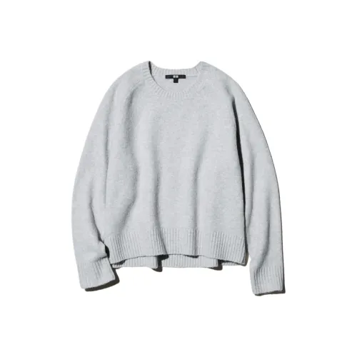 UNIQLO Светло-серый Женский Трикотаж