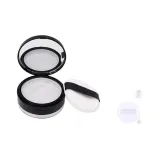 [Розовый+2г Ложка]20г Маленькая Сетка Свободная Пудра Коробка (Черная)