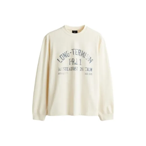 H M Кремовые Мужские T-рубашки