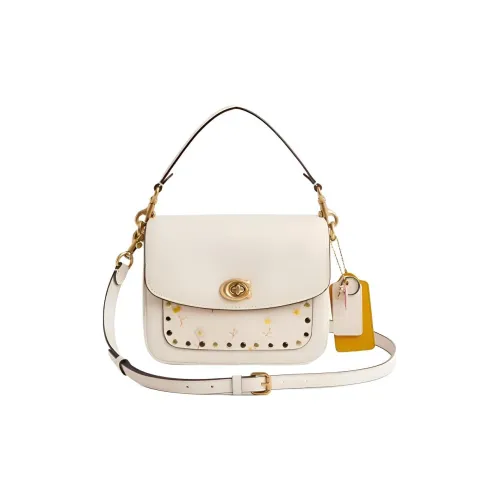 COACH Cassie Полированная кожа с галькой сумка через плечо маленькая сумка женский экрю