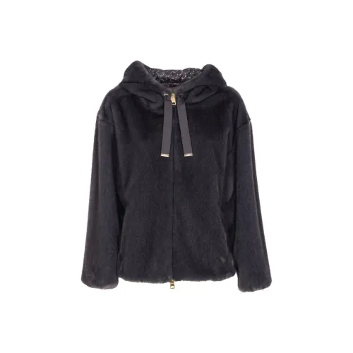 HERNO Черный Женские Бархатные Куртки
