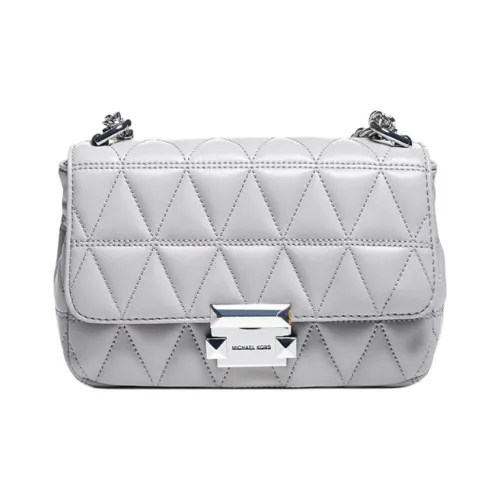 MICHAEL KORS Sloan Кожа Сумка через плечо Маленькая Женская Жемчужно-Серый