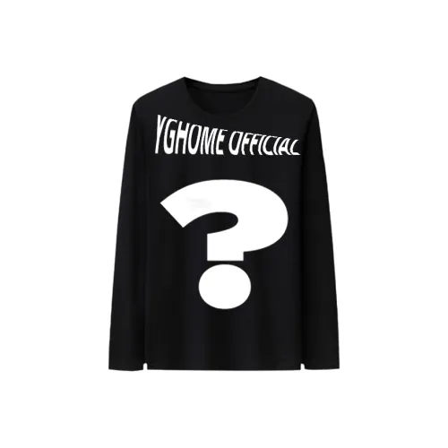 YGHOME OFFICIAL Черный Роскошная уличная одежда Question Mark Унисекс T-рубашки