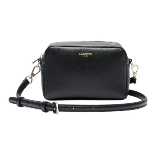 LACOSTE Кожа Плечевая сумка Стандартная Женская Черная