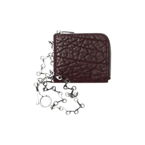 Burberry Кожа Кошелек Стандартный Мужской Бордовый