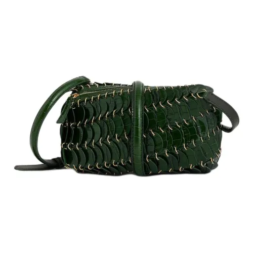 Paco Rabanne Сумка через плечо из коровьей кожи женская зеленая