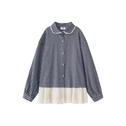 GEZITAI Клетчатые Женские Рубашки