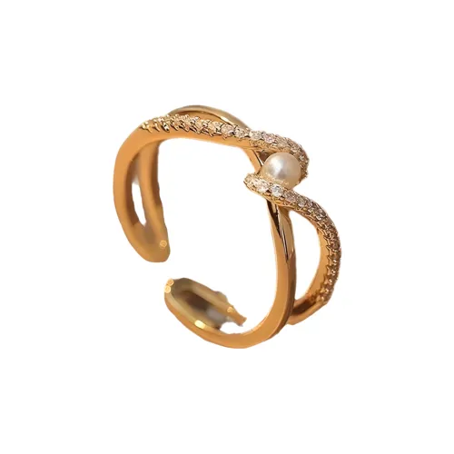 FUO Сплав Пресноводный жемчуг Кольца Женские