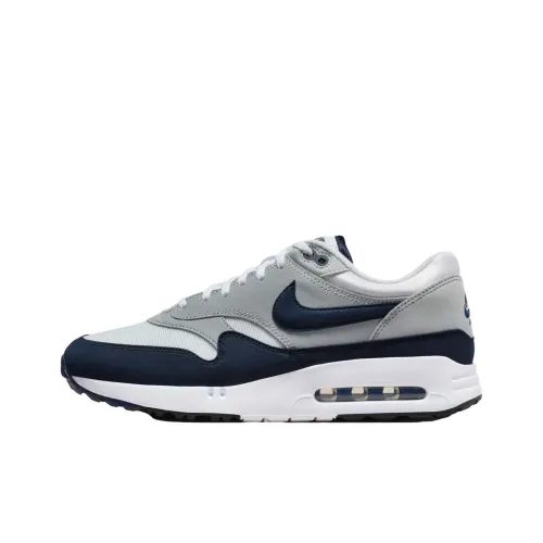 Nike Air Max 1 Водонепроницаемый Golf Shoes Унисекс Белый Серый