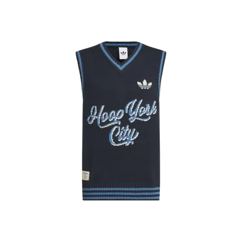 Adidas Originals x HOOP YORK CITY SS25 Свитер Жилет Унисекс Aurora Ink Синий