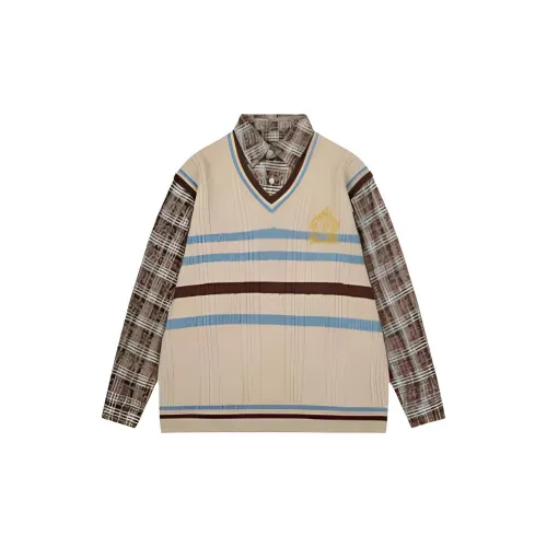 DANCANG Свободный крой клетка трикотажная ткань топ женский