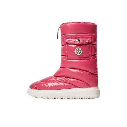 Moncler Petit Gaia Карман Высокий Топ Детские зимние сапоги 3,5 см Розовый Детский