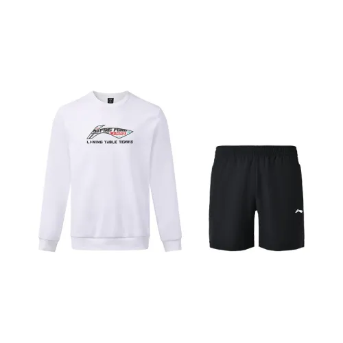 LiNing Повседневная Спортивная Одежда Унисекс Белый Черный