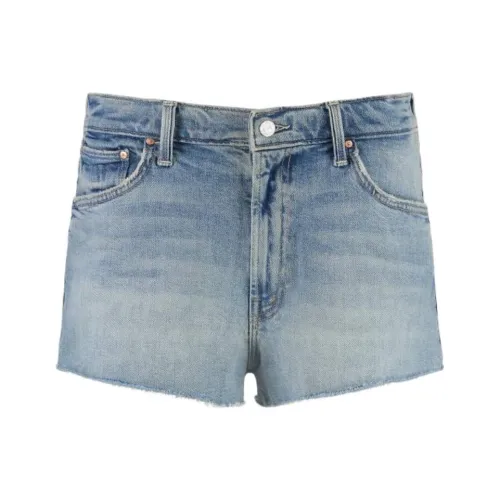 MOTHER Blue Women's Denim Shorts MOTHER Синий Женские Джинсовые Шорты