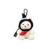 Экрю Медведь [Плюшевый Черный Ободок + Красный Карман] с Черным Браслетом-шнурком