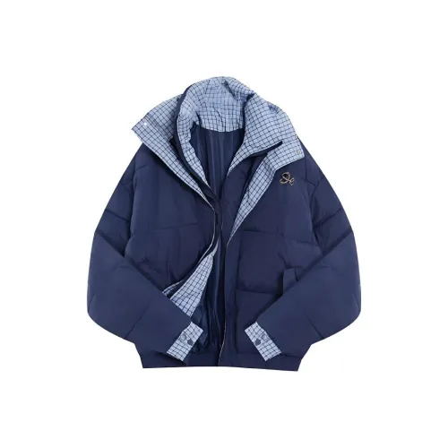 DANCANG Хлопковый пуховик в стиле пэчворк Женские