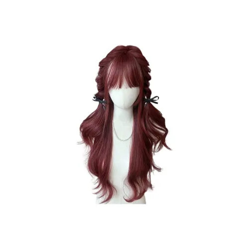 YOUXI Принцесса в бегах Женская парик Красный Длинный Волны Непритязательный стиль Большая волна Мода