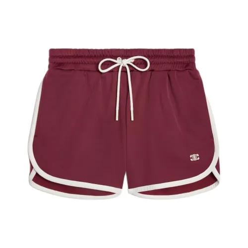 CELINE Red White Women's Casual Shorts CELINE Красно-белые женские повседневные шорты