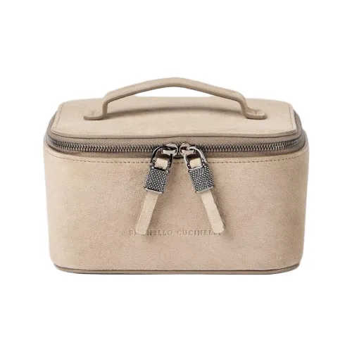 BRUNELLO CUCINELLI Замша Путешествие Сумка для хранения Женская Бежевая Желтая