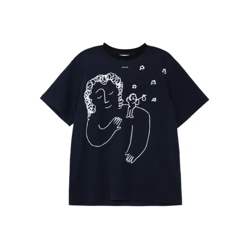 BASIC MATCH Темно-синий Унисекс T-рубашки