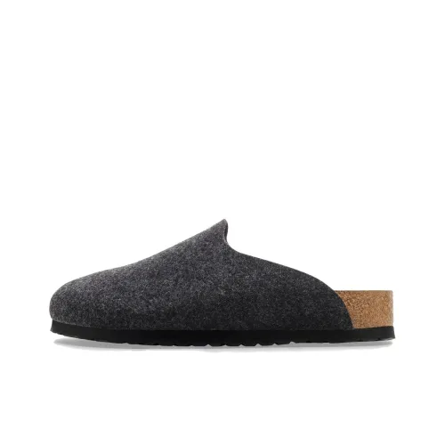 Биркенсток Амстердам Домашние тапочки Унисекс Черный Серый Стандартный Свободный крой
