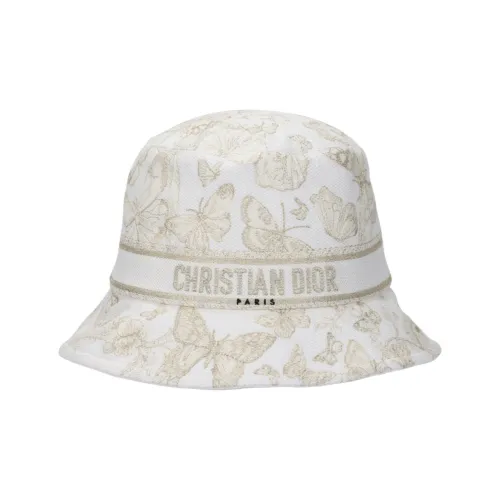 DIOR Хлопок Металл Полиэстер Полипропилен Шляпы ведра Женские Белые