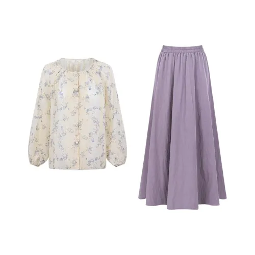 PAZZO Абрикос + Юбка Женские Комплекты с Юбкой