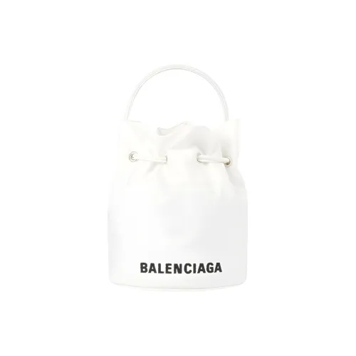 Balenciaga WHEEL Сумка-ведро Сумка на одно плечо Сумка через плечо Маленькая Белая для женщин