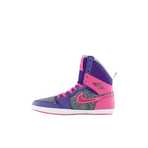 Jordan Air Jordan 1 High Топ Детские Баскетбольные Кроссовки Фиолетовые Унисекс
