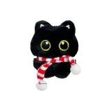 Шарф с полностью цветочным дизайном, черный кот [Мяу]