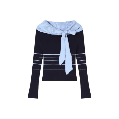 LOUISY AO Темно-синий и Синий Женский Трикотаж