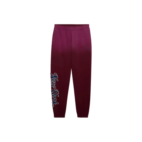 PUMA X Red Gradient Men's Knitted Training Pants PUMA X Красные Градиентные Мужские Вязаные Спортивные Штаны