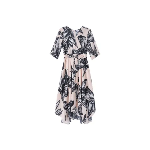 Tang Xi Короткий рукав Платье Женское