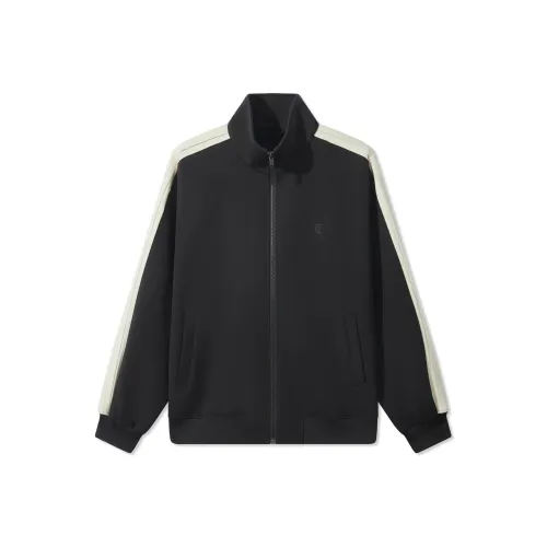 Cabbeen Боковая сторона Цвет Блокировка Пэчворк Свободный крой Угольный Черный 01 Мужские Куртки