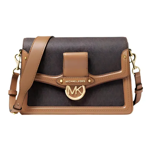 MICHAEL KORS Jessie Искусственная кожа Конверт Сумка Курьерская Сумка Плечевая Сумка Женская Темно-коричневая