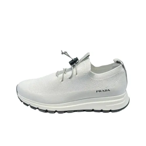 PRADA Низкий топ Повседневная обувь Мужская Белая