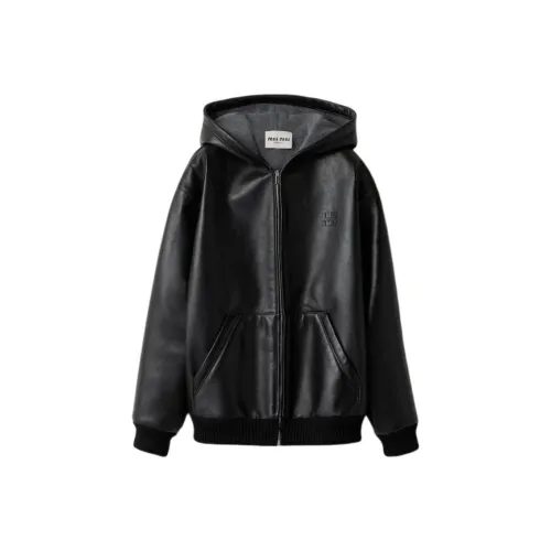 MIU MIU Черные Женские Кожаные Куртки