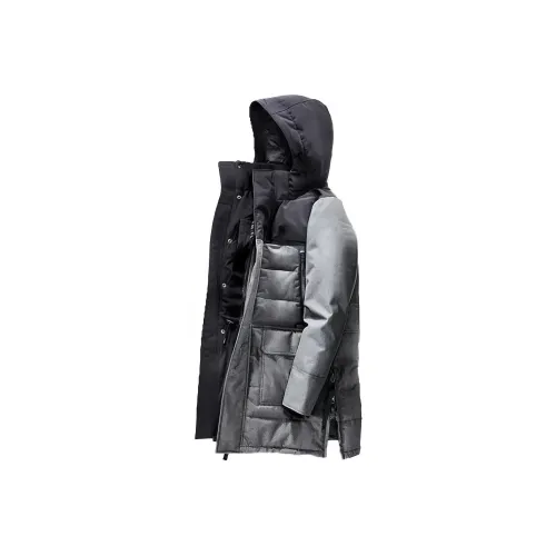 Canada Goose Balmoral Series Colorblock С капюшоном Пуховая куртка Мужская Серый