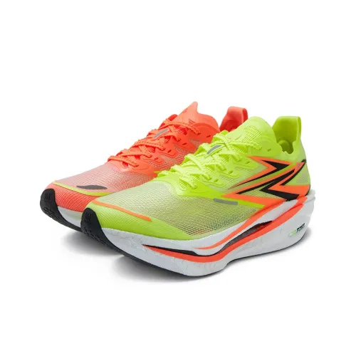 361° Амортизация устойчивость к истиранию дышащий низкий топ углеродная пластина беговые кроссовки для гонок унисекс оранжевый и зеленый
