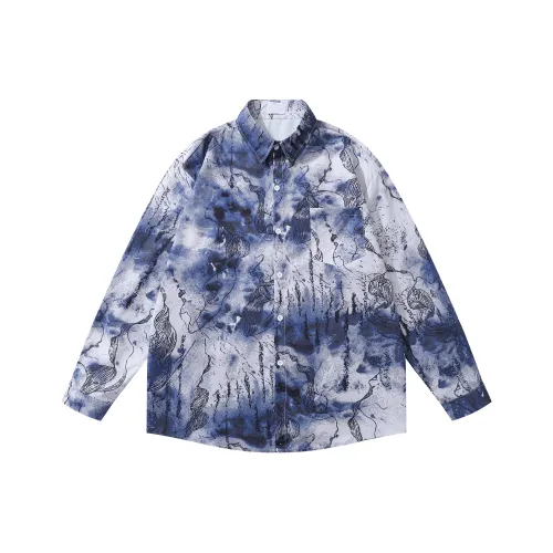 51XXHA Синий Унисекс Рубашки