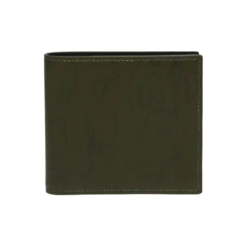 Alexander McQueen Телячья кожа Кошелек Стандартный Мужской Хаки зеленый