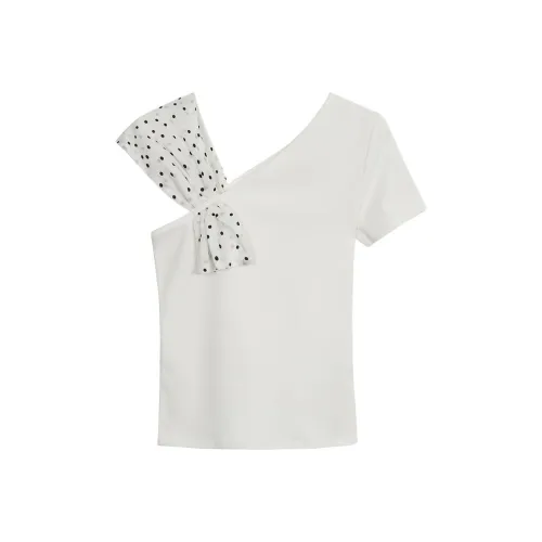 POWXV T-рубашка с поло-точками для женщин с короткими рукавами женская