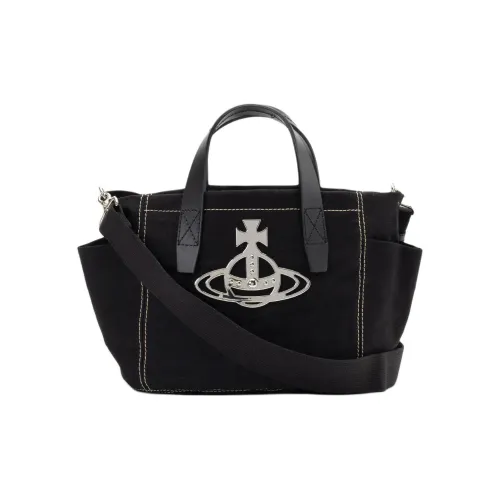 Vivienne Westwood Корова Кожа Тоут Сумка Сумка для покупок Сумка Маленькая Женская Черная